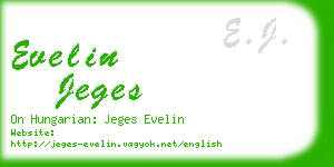 evelin jeges business card